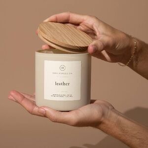 Hico Candle Company Leather 14oz Candle